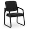 Officesource Value Collection Sled Base Guest Chair with Antimicrobial Vinyl Upholstery and Black Frame OSGS4906PBK - alternate 1